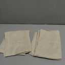 jinchan Linen Textured Tier Curtains 36 Inch for Kitchen Windows Farmhouse Cafe Curtains Small Drapes Rustic Light Filtering Half Window for Living Room Laundry Rod Pocket 2 Panels Natural Crude