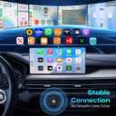 Wireless CarPlay Adapter for Cars with Built-in Wired Apple CarPlay Plug and Play, Mini-USB Design, Fast Stable Connection, for iPhone with USB/USB-C Port (2025 Upgraded)