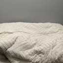 Litanika King Size Comforter Set Beige, 3 Pieces Cream Tufted Boho Farmhouse Bedding Comforter Sets, Lightweight Fluffy Comforter Bed Set for All Season (104x90In Comforter and 2 Pillowcases)