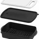 Prep and Slice Tray Set (Includes Built-in Cutting Board + Marinade Container)