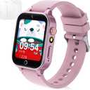 Kids Smart Watch with Camera, Video, Music Player, Alarm Clock, Stopwatch, Calendar, Pedometer, 1.54'' HD Touchscreen, Shockproof, IP68 Waterproof for Girls Boys 6-12 Years Old (Pink)