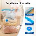 ETENWOLF 4 Pack Vacuum Storage Bags with Rechargeable Wireless Pump, Vacuum Seal Bags for Clothes and Travel, Space Saver Bags in Multiple Carry-On Sizes, Perfect for Luggage and Suitcases