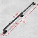 Industrial Staircase Railing, 6FT/180CM Galvanized Pipe Handrail with Wall Mount Support