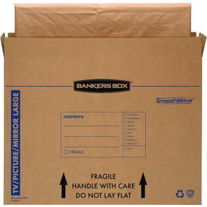 Bankers Box Large Moving Box, Up to 55" TV/Picture/Mirror, 4-Pack, 48 x 4 x 33 Inches (7711301)