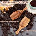 Big Coffee Scoop Shovel, 2pcs Large Ground Coffee Scoop, Wooden Bean Salt Spoons, Wood Serving Spoons for Beans Powder Sugar from Big Jars Canisters, Multifunctional Kitchen Scoop