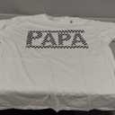 Checkered Papa Fathers Day Grandpa Dad Black & White Checker T-Shirt 2XL