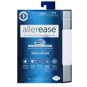 Allerease Mattress Protector, Zippered, Maximum, King