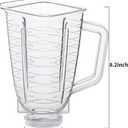 Replacement parts 5-Cup Square Plastic Jar With Lid,Compatible with Oster Blenders