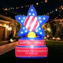 6FT Inflatables Five-Pointed Star, 4th of July Inflatables Suitable for Outdoor, Indoor, Patio, Lawn Garden Inflatable Decoration for Independence Day