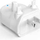 Charger for Oral-B Electric Toothbrush, Compatible with Oral-B io4/io5/io6, Genius 8000/9000, Pro 1000/2000/3000/5000, 3709/3728/3756 | Direct Plug-in Waterproof Outlet Charger Base Hygienic White