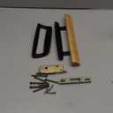 Patio Sliding Glass Door Handle with Mortise Lock 45 Keyway, Non-keyed Oak Wood Inside Handles and Zinc Diecast Outside Pull, 3-15/16" H.C., Non-Handed, Black