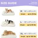LE SURE Cute Orthopedic Dog Bed Large Sized Dog, Waterproof Chic Flat Pet Beds with Removable Washable Cover, Fuzzy Thick Egg Crate Foam Pet Mat for Indoor Use (36" x 27", Cream)