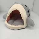 Shark Pet House for French Bulldog Shark House Washable Dog Cave Bed with Removable Cushion Mat Shark Bed & House for Dogs and Cats