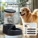 Gardner Pet Automatic Dog Water Dispenser Gravity Stainless Steel Water Waterer Feeder, 100% BPA-Free Large Capacity Water Feeding Bowls for Medium & Large-Sized Dogs,Cats, Other Pets -(2.1 Gallons)