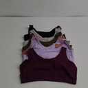 Fruit of the Loom Women's Multi-Pack Tank Top Style Sports Bra (38, Black/Heather Grey/Olive/Purple/Lilac/Dusk)