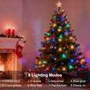 4 Pack Christmas String Lights Battery Operated, Each 50 LED16.5Ft Dark Green String Lights Auto Timer 8 Modes Indoor Outdoor Xmas Wreath Tree Decor (Multicolor)