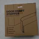 Holikme Door Draft Stopper Under Door Draft Blocker Insulator Doors Sweep Weather Stripping Noise Stopper Strong Adhesive, White (41 Inch)