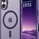 vnnink for iPhone 16 Plus Case Dark Purple | Compatible with Magsafe,Military Grade Drop Protection,Magnetic Matte Translucent Shockproof Phone Cover
