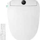 Bidet Toilet Seat Elongated, Electric Bidet Seat for Bathroom 225 with Instant Warm Water, Warm Air Dryer, Self-Cleaning Nozzle, Soft Close Lid, Night Light,  Oblong