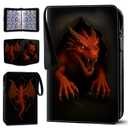 Trading Card Albums with Zipper - 9 Pocket Double Sided Collection Binder for 900 Cards, Trading Card Sleeves for 3 Ring, Durable Scratch-Resistant PU Cover, Portable Organizer for MTG & Game Cards