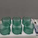 Luminthra Set of 6 Vintage 12 oz Crystal Glasses, Old Fashioned Glass Cups for Water, Juice, Coffee, and Beer (Aqua Blue)