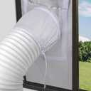 Portable Air Conditioner Window Vent Kit, Universal Sliding Window Seal Kit for Mobile Air Conditioning & Dryer, 28x52~102cm Length Adjustable Full Sealing Waterproof A/C Window Vent Sealing Cloth