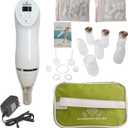 Mini 17 Diamond Microdermabrasion Skin Peeling Digital Beauty Device Facial Pores Blackhead Remover Cleaner Machine with 6 Blackhead Remover Heads Skincare Tool