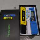 VIVOSUN Digital pH and TDS Meter Kits, 0.01pH High Accuracy Pen Type pH Meter ± 2% Readout Accuracy 3-in-1 TDS EC Temperature Meter for Hydroponics, Pool and Aquarium, Yellow Blue, UL Certified