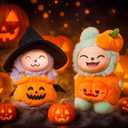 2 Sets Halloween Doll Clothes for 17 cm Doll Cute Pumpkin Costume Outfit Set Fits 6.7 Inch Clothes Accessories for Holiday Daily Costume