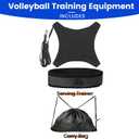 Davllin Volleyball Training Equipment Aid,Premium Volleyball Rebounder Trainer Kit,Solo Practice Trainer for Serving Setting Spiking and Arm Swing,Volleyball Gifts for Teen Girls & Boys (Black)
