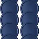 Replacement Lids fits Pyrex 1-Cup (4" Smallest Size) Glass Food Storage Container Bowls, 4-Inch Plastic Round Lids Covers for Pyrex 7202-PC, Airtight & Leakproof (10-Pack, Blue)