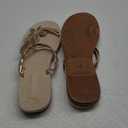 GORGLITTER Women's Butterfly Metallic Sandals Dressy Sparkly Rhinestone Strappy Toe Ring Slide Flats Sandal, Size 43