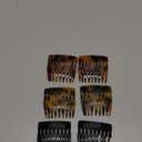 6Pcs French Side Combs for Styling Accessories, Strong Hold Decorative Hair Combs Clips for Women Hair (Brown, Black, Red)