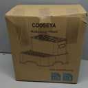 COOSEYA 2 Step Stools for Kids,Toddler Step Stool for Bathroom Sink,No-Slip Double up Stepping for Toddlers Bathroom, Multifunctional Toilet Potty Stool for Kids,Toilet Potty Training(2 Packs) (Gray)