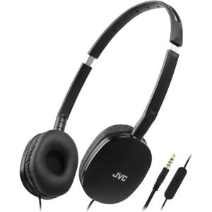 JVC HA-S160M-B Flats Foldable Headphones With Microphone - Black