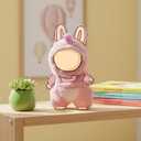 2 x 17cm Doll Clothes(NO Doll), Cute Dolls Outfit Accessories with Fuzzy Strap Pants+Hat, Small Clothes Set for Dolls(Pink)
