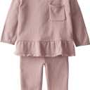 little planet by carter's unisex-baby 2-piece Pants Set Made With Organic Cotton (Plum Taupe)