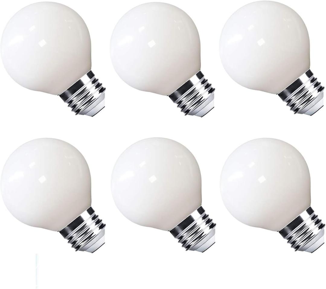 MRDENG Vanity Light Bulbs 40 Watt Equivalent for Bathroom, Daylight 5000K, 350 Lumens, E26 Standard Base,3.5W Bright White LED Bulbs, 6-Pack