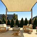 DZS Pet Sun Shade Sail 10' x 13' Rectangle UV Block Patio Shade Canopy for Outdoor Shade Canopy for Patio,Dog Kennel, Chicken Coop and Livestock Shelter Backyard, Deck & Garden (10'x13')