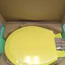 Toilet Seat, Slow Close, Soft Touch, Ultra-Smooth Matte Finish (No Orange-Peel Texture), Premium Moulded Wood, Quick Release, PIKLiDS (Yellow, Round)