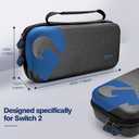 Carrying Case for Switch 2 (2025),Switch 2 Carry Case with 20 Games Cartridges,Portable Large Capacity Protective Hard Shell Travel Bag Pouch for Switch 2 Console & Accessories (Z-for switch2)