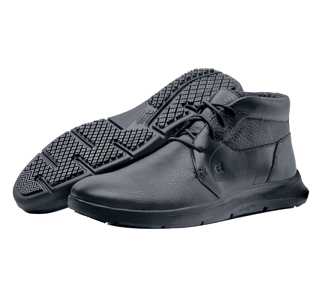Shoes for Crews Men's Slip-Resistant High-Top Work Sneakers – Comfortable, Non-Slip Shoes for Men in Food Service, Hospitality & Healthcare - Holden, 10