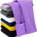 Auranso Girls Winter Warm Cotton Fleece Lined Leggings Thick Thermal Tights Pants (5-6 Years, Purple)