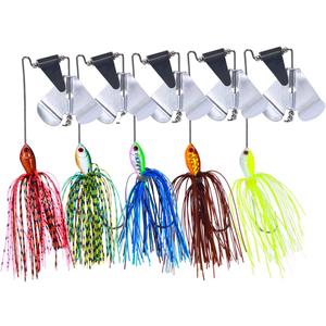 Trout Lures Spinner Baits with 2 Spoons, Rosster Tail Fishing Lures, Spinnerbait for Bass Fishing Lures Kit for Trout, Pike, Steelhead Freshwater Saltwater