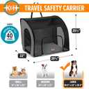 K&H Pet Products Enclosed Large Dog Car Seat, Travel Safety Carrier, Dog Travel Car Seat, Soft-Sided Covered Pet Carrier, Washable Pad, Multiple Entrances, Mesh Windows - Large 29.5 X 22 X 25.5in