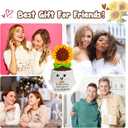 2 x MBL Friend Birthday Gifts for Women - Funny Cute Crochet Sunflower Easter Basket Stuffers Essentials Friendship Graduation Long Distance Gifts for Bestfriend Best Friend Female Work Bestie BFF