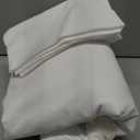 BESTOUCH Duvet Cover Set 100% Washed Cotton Linen Feel Super Soft Comfortable Chic Lightweight 2 PCs Home Bedding Set Solid Bright White Twin/Twin XL