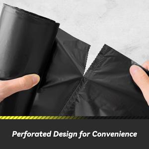 50-60 Gallon Trash Bags | 104 Bags | Black | Bathroom | Strong | Garbage