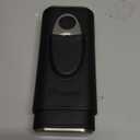 COOL KNIGHT Leather Cigar Case - Cedar Wood Lining Travel Humidors for Cigars - Cigar Accessories Include Stainless Steel Cigar Cutter - Cigar Gift Box for Cigar Lovers (Black)