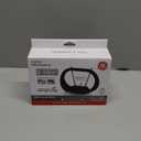 GE Modern Loop Rabbit Ears Indoor TV Antenna, 15 inch Extendable Dipoles, 4K 1080P VHF UHF, Tabletop Antenna, Digital HDTV Antenna, Smart TV Compatible, 4ft Coaxial Cable, Black, 33675